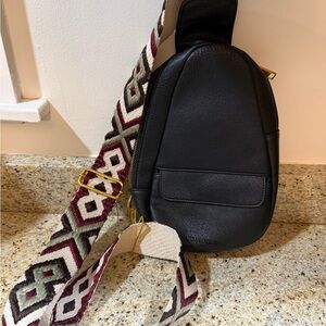 Black Leather Crossbody Bag